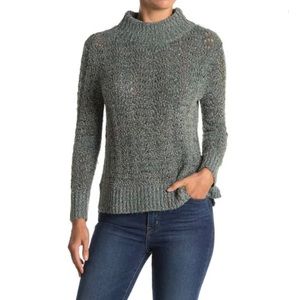 Wit & Wisdom Pointelle Knit Mock Neck Sweater